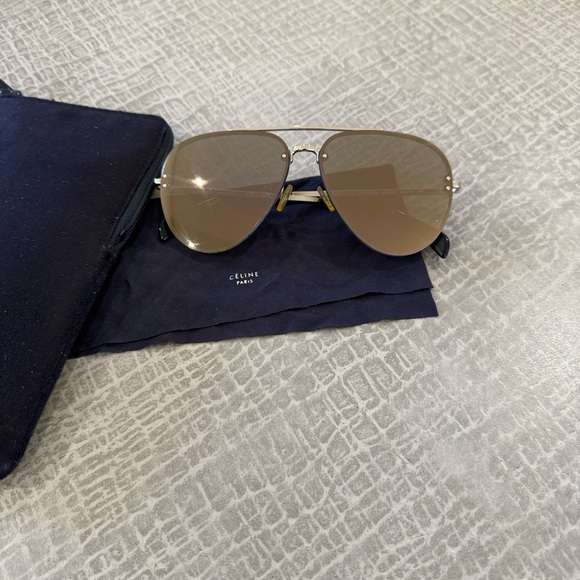 Celine Gold Aviator Sunglasses - Picture 3 of 6